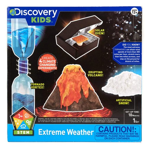 Discovery Extreme Weather STEM Science Kit, At-Home STEM Kits For Kids Age 12 And Up, Weather Experiment Kits for Young Scientists, DIY Volcano & Artificial Snow