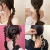 Generic 9Pcs Braided Telephone Wire Hair Bands Ponytail Hair Ties for Women Girls Phone Cord Spiral Scrunchies Wedding Birthday Party Daily Hair Accessories