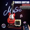 XYDongtong Guitar Music Interactive Building Set for Music Lovers, DIY Guitar Model Toy Compatible with Lego，Reverb Amplifier & Authentic Accessories, Perfect Way to Rock Gift Giving.