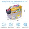 SZDUDU Baby Stroller Organizer Bag，Small Diaper Bag - Universal Stroller Organizer With Insulated Cup Holder,Pocket With Baby Wipes Dispenser，Adjustable Shoulder Strap(Grey)