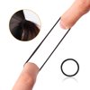 Canlierr 800 Pcs Black Hair Elastics Bulk 2mm x 2 cm Small Non Metal Hair Rubber Bands Hair Ties Ponytail Holders for Women Men Straight Curly Hair