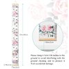 BESSLEE Canvas Kids Growth Chart for Wall, Floral Height Measurement Tracker for Baby Girl, Hanging Ruler with Removable Hook, Nursery Room Playroom Toddler Bedroom Decor, 79”x7.9” Pink