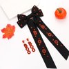 Halloween Hair Bow Clips for Women Halloween BOO Hair Clips Gothic Hair Bows Ribbon Halloween Party Costume Hair Accessories Halloween Party Favors