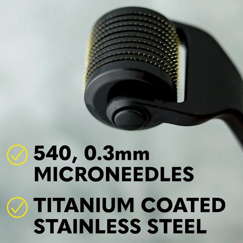 Beard Club Derma Roller Replacement Head - 0.3mm Titanium Microneedles - 3 PACK