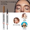 2-In-1 Brow Pen And Sealing Brow Gel, 3D Microblading Eyebrow Pen Waterproof with 4 Fork Tip & Precise Brow Brush, Magical 2-in-1 Dual-Ended Waterproof Eye Brow Pencils, Last All-Day (03#Grey)