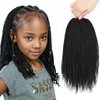BAOTA 10 Inch Senegalese Twist Crochet Hair for Kids Micro Twist Short Braids Kids Small Crochet Hair for Little Girls Mini Twist Crochet Hair 8 Packs Black Color