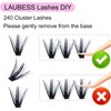 Cluster Lashes Mixed Length 50D 240 Individual Lashes D Curl Lash Clusters Volume Eyelash Clusters DIY Lash Extension Kit Fluffy Cluster Eyelash Extensions (50D-0.07D, 9-16mm)