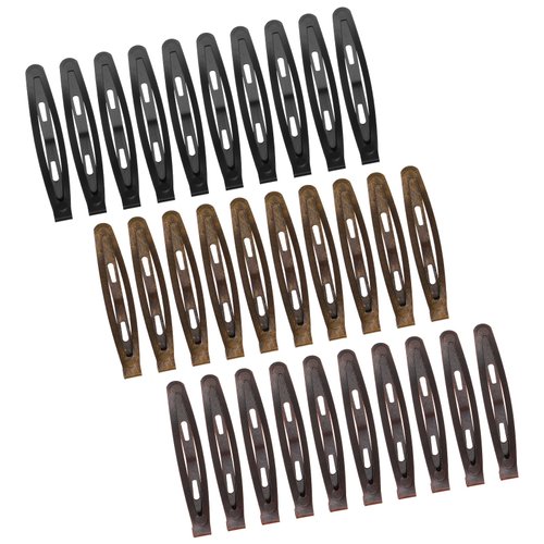 Wanmu 30Pcs Metal Snap Hair Clips for Women, 2.4" Brown Long Barrettes, Small Hairpin for Thick and Thin Fine Hair