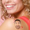 Big Dot of Happiness Custom Photo Pink and Red Hearts - Bachelorette Party Favors - Fun Face Temporary Tattoos - Set of 12