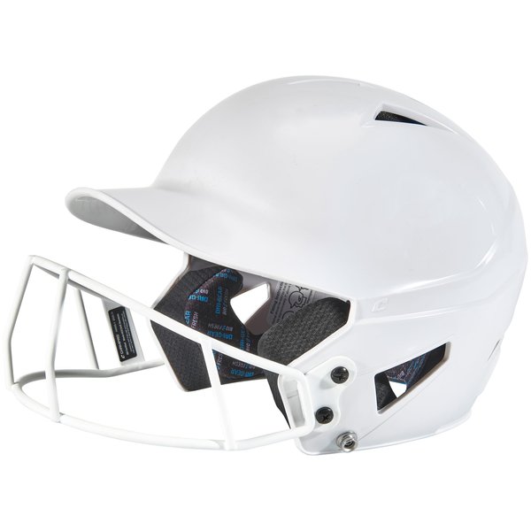 CHAMPRO HX Rookie Fastpitch Softball Batting Helmet with Facemask for Youth and Adult White Small