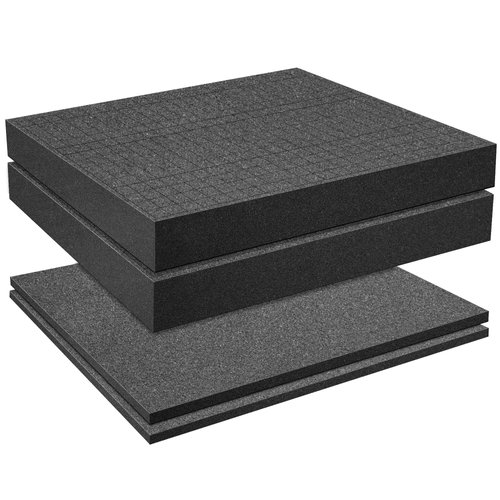 DECOHS 4 PCS Pick Apart Foam Insert -2 Size Pick and Pluck Foam -Pluck Pre Cube Sheet Foam with Bottom Use for Board Game Box Cases Storage Drawer