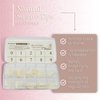 Tammy Taylor Natural Square Nail Tip Extensions | Full Coverage, Natural Lightweight, Long Lasting, Salon Grade Professional Pre Etched Acrylic Nail Tips | Well-Less Fake Nails, 20 count