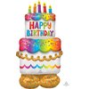 amscan 53" Anagram Birthday Cake Airloonz Foil Balloon, Multicolor