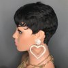 AIWEISE Pixie Cut Wig Human Hair Short Human Hair Wigs for Back Women Short Cut Natural Wavy Wigs Human Hair Pixie Wigs Glueless Short Boy Cut Wigs
