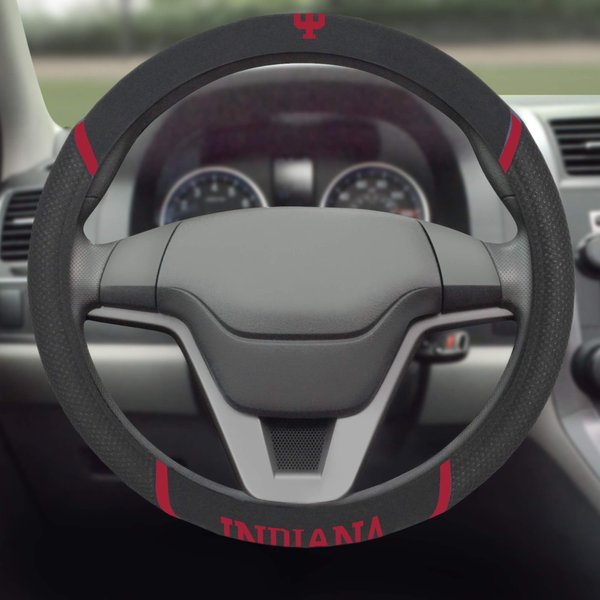 FANMATS 25033 Indiana Hooisers Embroidered Steering Wheel Cover