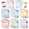 32 Sheet Cute Ghost Stickers,Make Your Own Cute Ghost Stickers for Kids,Make-a-Face Stickers Birthday Party Supplies for Boys Girls Gifts