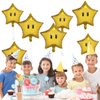 12PCS Star Foil Balloons Super Gold Coin Star Balloons Yellow Star Balloons Kids Birthday Party Decorations Supplies