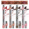 DAGEDA 4 Colors Peel Off Lip Liner, Peel Off Lip Stain Set Tattoo Lip Liner with Tweezer,Waterproof, Long Lasting Lip Stain, Highly Pigmented Matte Finish Lip Tint Stain