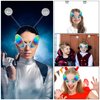 Alien Headbands and Glasses Silver Alien Antenna Headbands and Sunglasses with Glitter Halloween Sparkly Alien Headbands Boppers Space Costume Accessories for Adults Alien Theme Party Supplies