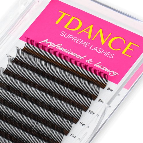 TDANCE Lash Spikes Matte Black 5D Spikes Lash Extensions Natural Look 5D Flower Eyelash Extensions for Professional Use(5D-Flower,C-0.07,8-15mm)
