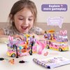 Bunny Camper Van Building Set for Girls 6-12 Compatible with Lego Friends Sets for Girls 8-12 Bus Vehicle Toy Compatible with Legos for Girls Age 8-12 Fun Gift for Boys, Girls, and Kids Ages 6+