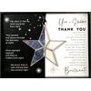 Handmade Iridescent Stained Glass Star with Heartfelt Thank You Message - Thank You Gift for Someone Special/Appreciation Gift/Gratitude Gift for Friends, Neighbors/Colleagues (Thank You)