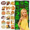 EMOME 204PCS Individually Wrapped Glow Thanksgiving Temporary Tattoo Stickers for Kids, Fall Festival Thanksgiving Games for Party Favors Decorations Supplies, Autumn Tattoos for Kids Girls Boys