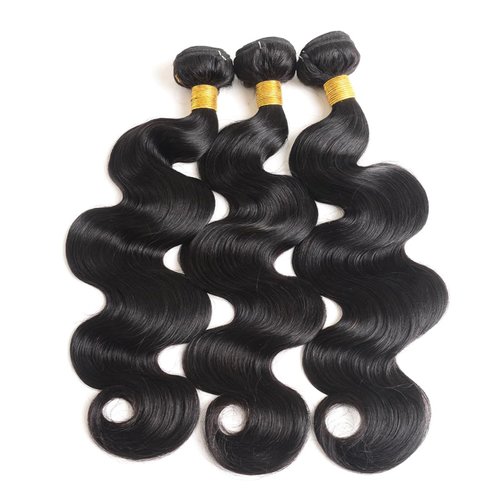 SIIKAP Body Wave Human Hair Bundles 16 16 16 Inch Human Hair Body Wave Bundles Body Wave Bundle 10A Grade 100% Unprocessed Brazilian Body Wave Bundles 3 Bundles Hair Extensions Natural Black Color