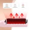 Nicebay Hair Straightener Brush, Negative Ion Hair Straightening Brush for Women, Anti-Scald & Auto-Off Feature, Fast Heating & 6 Temp Settings, Pink & Orange (Renewed)
