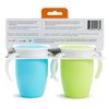 Munchkin® Miracle® 360 Trainer Sippy Cup with Handles, Spill Proof, 7 Ounce, 2 Pack, Green/Blue