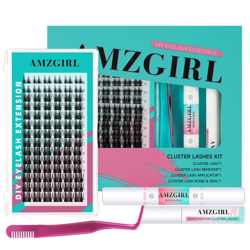 Lash Extension Kit Lash Extensions Kits 84 Pcs Lash Clusters With Lash Glue, Remover, Eyelash Clusters Tweezer For Beginner Diy Individual Lash Extension At Home Easy To Apply(Blushing)
