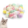 HaiPal Cat Toy Balls, 30Pcs Premium Soft Pom Pom Balls for Kittens, 1,2'' Funny Interactive Cat Pompom Toys for Bored Indoor Cats Playing Plush Balls for Craft DIY Decorations,Cute Kitten Kitty Toys.