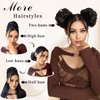 HMD Messy Bun Hair Piece Wavy Curly Scrunchies for Women Hair Bun Hair Piece Elastic Hair Bun Scrunchies Synthetic Chignon Ponytail Hair Extensions Tousled Updo Hairpieces for Women（2#）