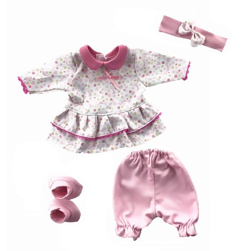 Pedolltree Reborn Baby Dolls Clothes 16 inch Girl 5 Piece Set for 16-17 inch Reborn Baby Girl Dolls