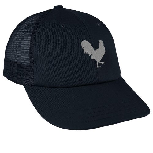 Trucker Hat Baseball Cap Grey Rooster in A Poultry Embroidery Cotton Dad Hats for Men & Women Snapback Navy Design Only