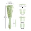 Flexible Detangling Hair Brush for Curly, Black Natural Hair, Afro Textured Size Adjustable Hairbrush (Green)