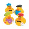 Fun Express Rubber Ducks, Assorted Styles Birthdays, Grand Events, Party Favors, Table Decorations, Treasure Chest Supplies (Artist) - VBS Vacation Bible School Supplies/Decor - 12 Pieces,