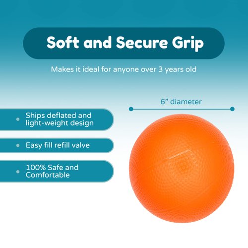 Kids Replacement Basketball | Compatible with Little Tikes Easy Score | Fits Standard Mini Basketball Hoop | Indoor & Outdoor | 6” Diameter | Perfect for Toddlers & Little Kids (2 Ball Pack)