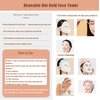 HANSAMU 5 Pcs Reusable Hot Cold Face Towel Masks for Skincare, Facial Masks Steamer Facial Kits for Women Girls Estheticians Skin Care, 1 Spa Headband,2 Wristband Set(Apricot)