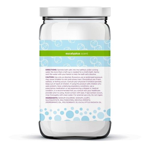 Kids Calming Bath Salts with Natural Essential Oils - Eucalyptus Scent, 15 oz, Pack of 1