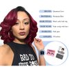 Quantum Love Short Curly Bob Ombre Red Wigs Loose Wave Side Part Wig for Black Women Short Body Wave Bob Synthetic Wig (10 inches)