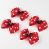 4Pcs Mouse Ears Bow Clips for Girls Women 4Inch Birthday Party Decorations Gift Costume Hair Accessories Polka Dot Red