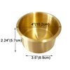 Game Table Cup Holder Insert - 10Pack Solid Brass Jumbo Drink Holder, Poker Table Cup Holders for Casino Table, Game Table, Sofa, Boats, Bench, Desk, RV Cars & Trucks