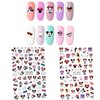 2Pieces 3D Mouse Nail Stickers Cute Kawaii Cartoon Nail Stikers Self-Adhesive Nail Decals for Women Girls Kids Nail Art Stickers (75+Decals)