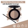 Mellow Cosmetics Brow Duo - Luminous Eyebrow Powder for Natural Looking, Voluminous Brows - Eyebrow Filler for Brows - Vegan Brow Definer - Taupe