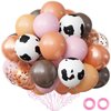 OuMuaMua Cowgirls Western Party Decorations, 68Pcs Cow Print Balloons Kit, Pink Coffee Rose Gold Cow Balloons for Girls Party Baby Shower Western Farm Birthday Party Supplies, 12 Inch