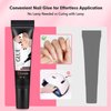 Curvlife Newly Upgraded Quick Drying 10g Semi Solid Nail Glue with 10ml Remover for Press On Nails Tips No Need for UV Lamp Long Lasting Fake Acrylic Nails Kit Glue Gel