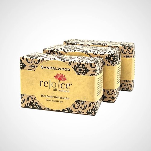 All Natural Soap Bar 5 oz (3 pack) (Shea Butter - Sandalwood)