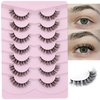 Focipeysa Lash Clusters DIY False Eyelashes Natural Wispy Faux Mink Lashes 13mm D Curl Cluster Eyelashes Extensions Natural Look Lashes DIY at Home
