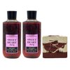 Bath & Body Works Sweetheart Cherry 2 Pack Body Wash Bundle with a Cherry On Top Bar Soap - Full Size